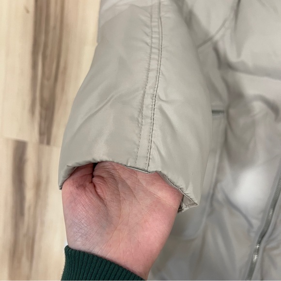 Vince Camuto Duck Down Puffer Jacket Real Fur Collar Gray Size Medium - Picture 4 of 12